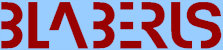 Logo kolonie Blaberus slovo z ojediněle upravených písmen